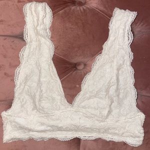 Beige lace bralette